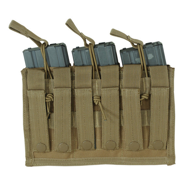 TRIPLE M4/M16 OPEN TOP MAG POUC-COYOTE