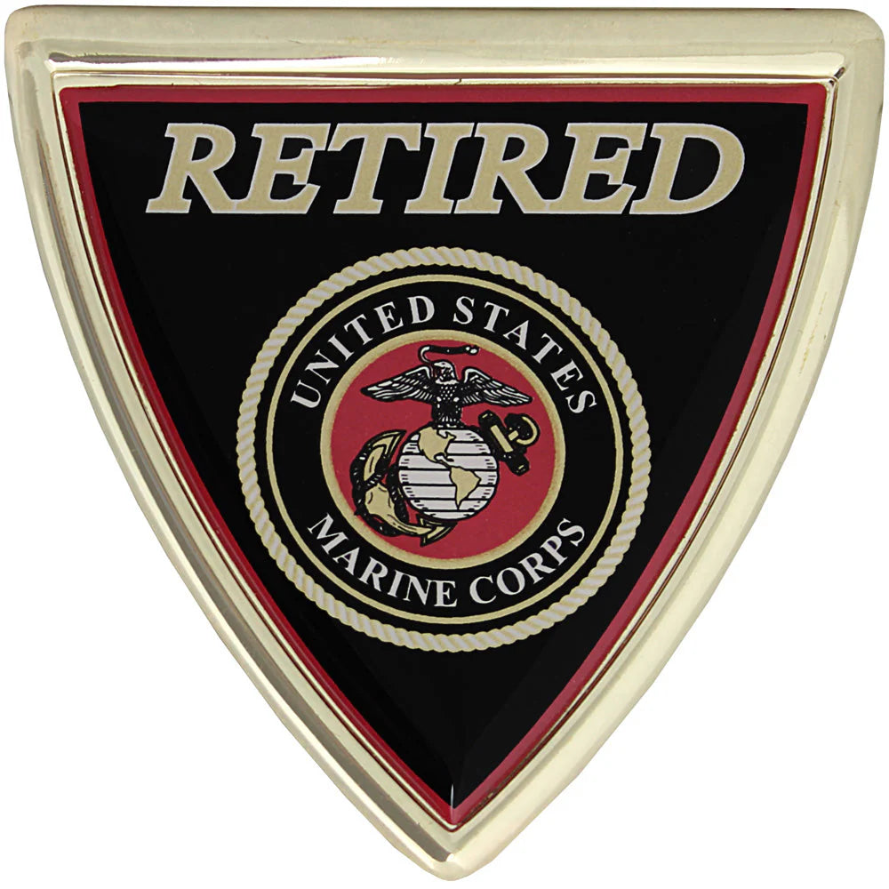AUTO EMBLEM, MARINE RETIRED-USMC RET