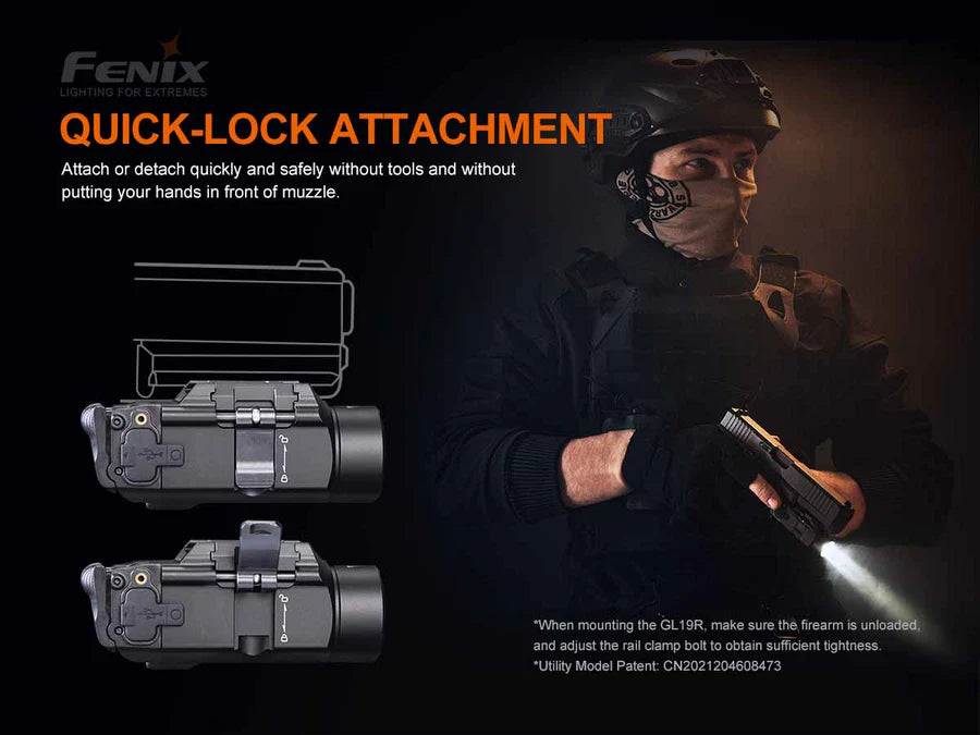 Fenix GL19R Rechargeable Weapon Light