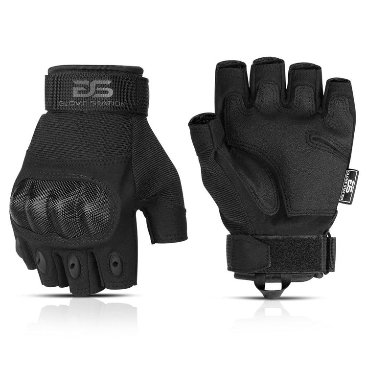 Tactical Fingerless Black Gloves Knuckle Protection Military Training Tactical Fingerless Black Gloves Knuckle Protection Military Training