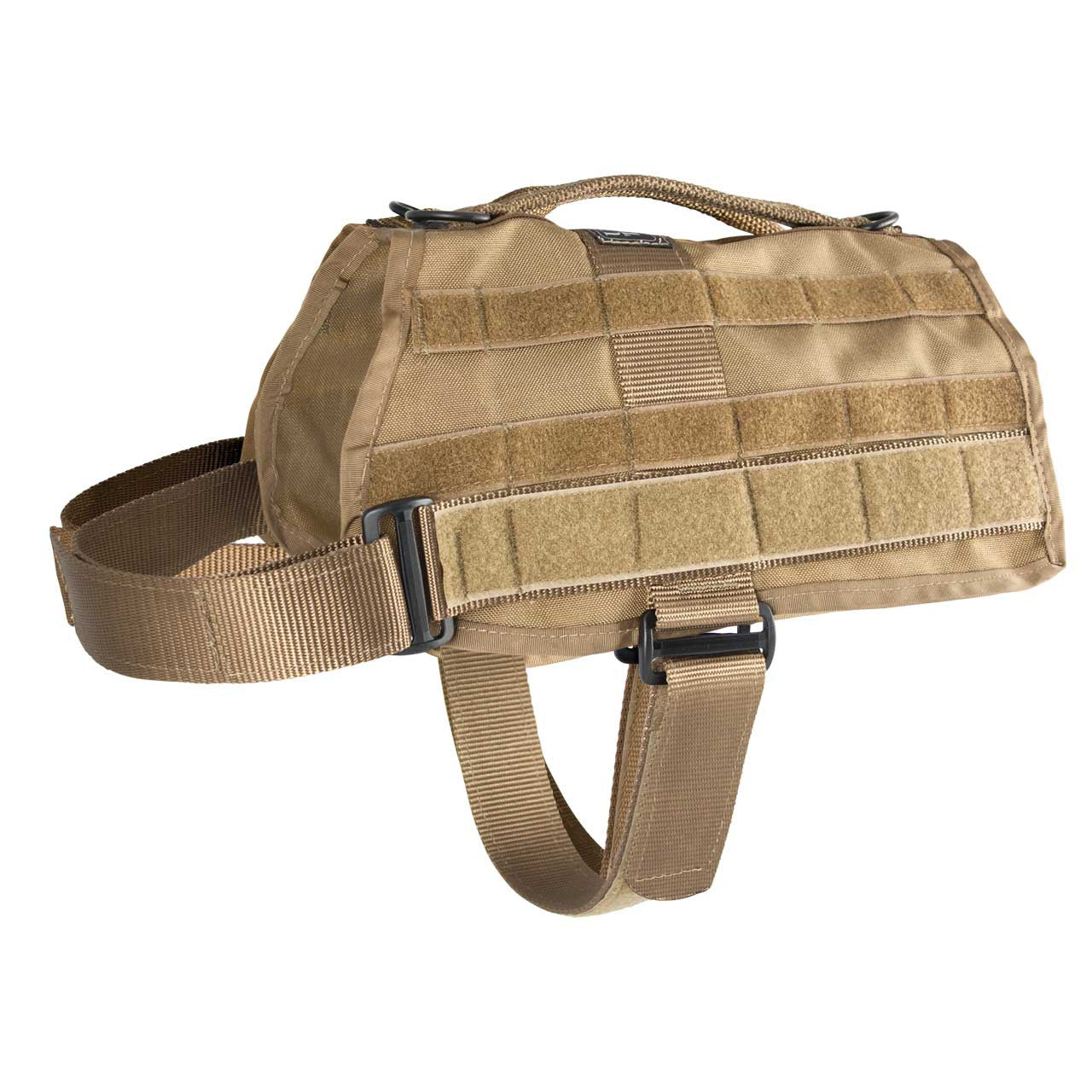 US TACTICAL MOLLE DOG VEST-BLACK : S-M