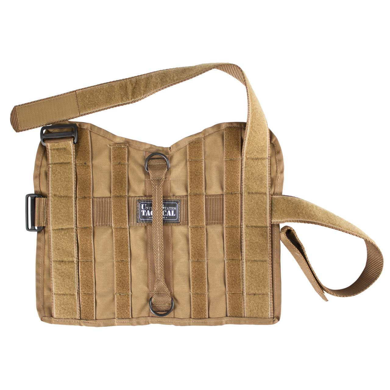 US TACTICAL MOLLE DOG VEST-BLACK : S-M