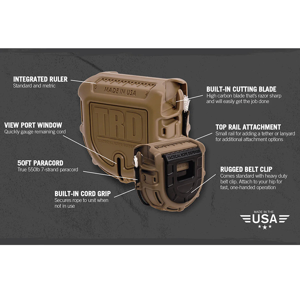 TRD - TACTICAL ROPE DISPENSER-FDE