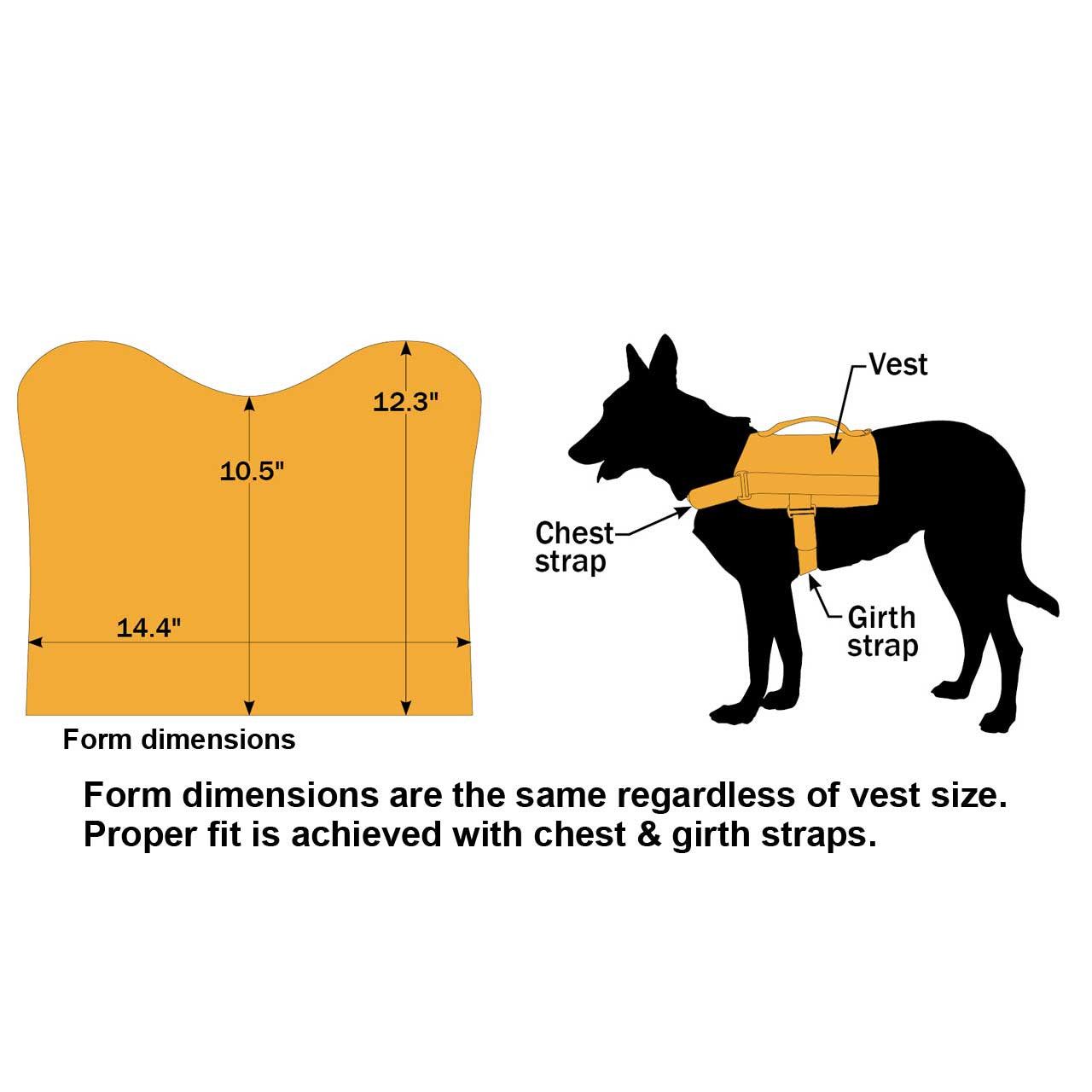 US TACTICAL MOLLE DOG VEST-BLACK : S-M
