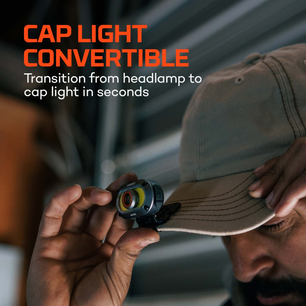 MYCRO  Headlamp From Headlamp to Cap Light + Combo Spot & Flood