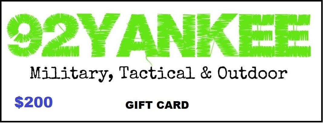 92YANKEE MILITARY, TACTICAL & OUTDOOR GIFT CARD