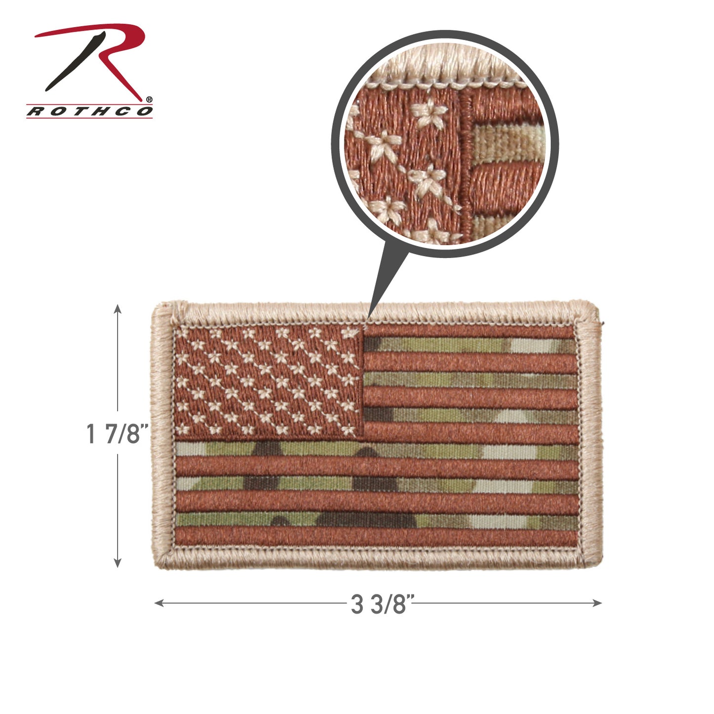 AMERICAN FLAG PATCH W/HOOK & LOOP