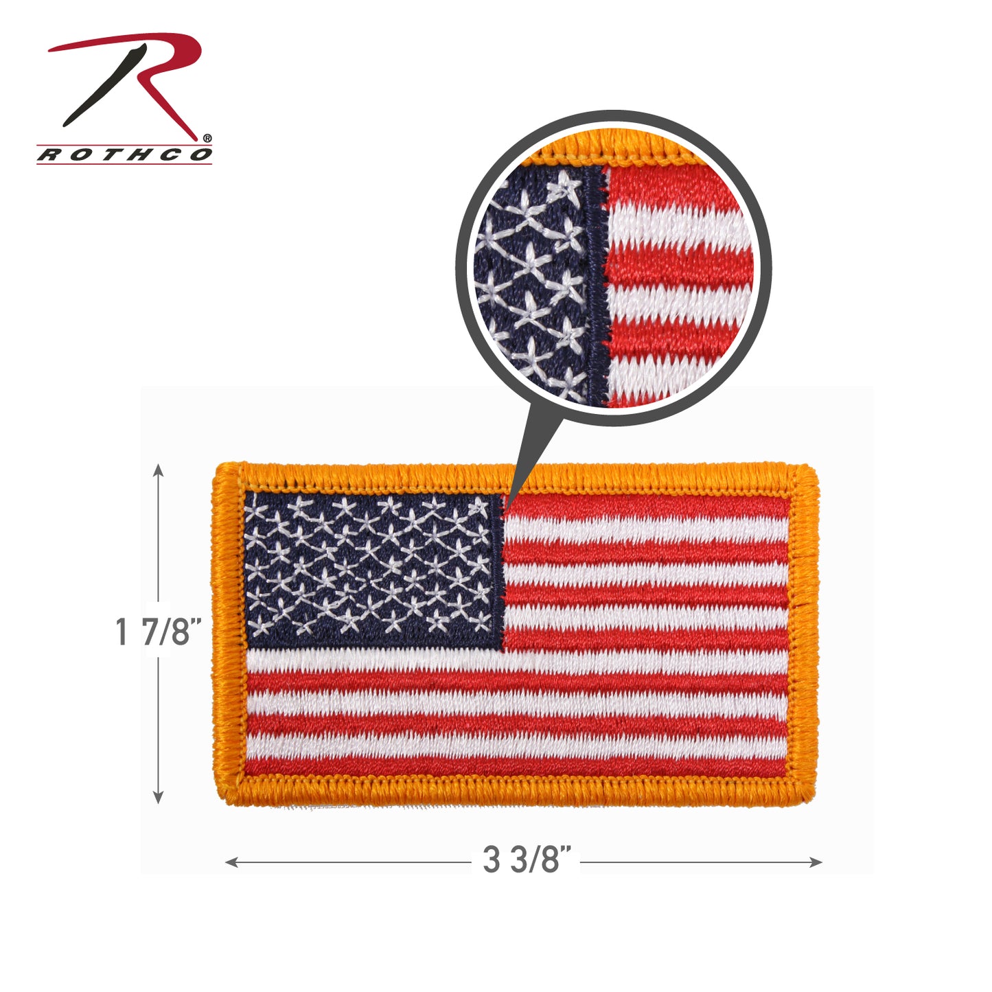 AMERICAN FLAG PATCH W/HOOK & LOOP
