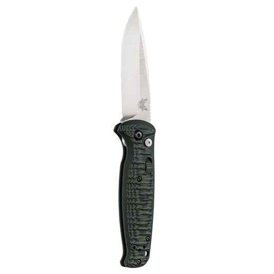 BENCHMADE COMPOSITE LIGHT AUTO-G10/SILVER : DROP, STRGHT