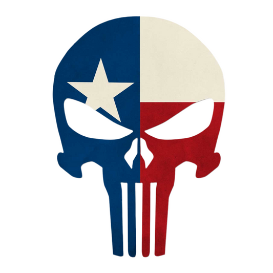 STICKER, TEXAS SKULL-SKULL : TEXAS
