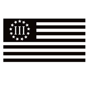 STICKER, 3% FLAG