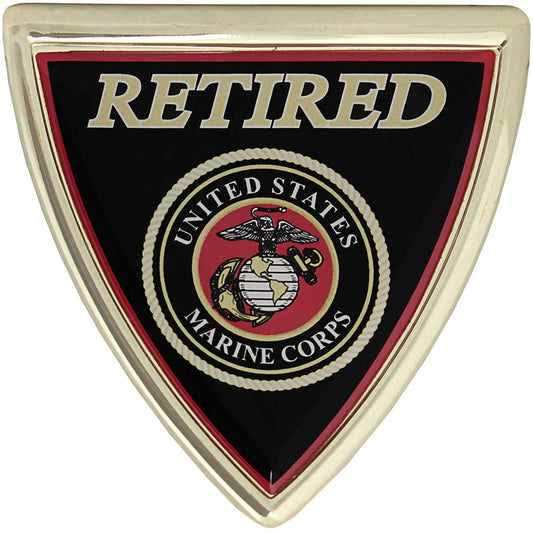 AUTO EMBLEM, MARINE RETIRED-USMC RET