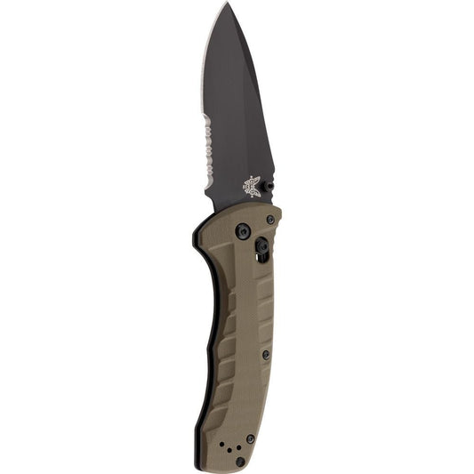 BENCHMADE TURRET-FDE/BLACK : DROP, SERR