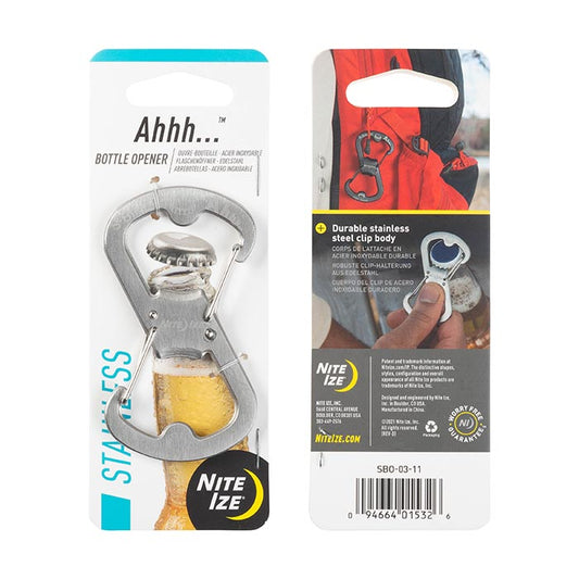 BOTTLE OPENER, AHHH.. STAINLESS-SILVER