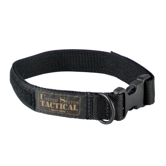 US TACTICAL DOG COLLAR-BLACK : X-LARGE