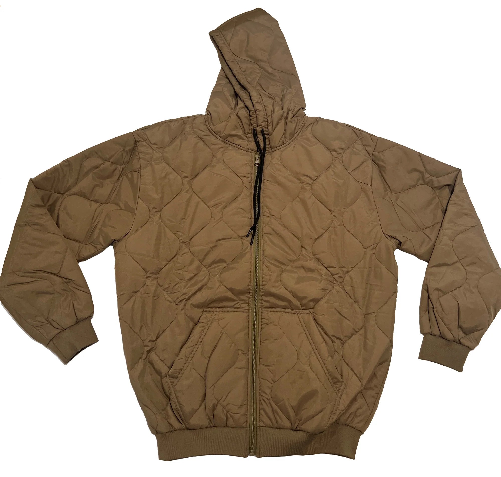 McGuire Woobie Hoodie – Quilted NyCo Zip-Up Hooded Sweatshirt – Men's Woodland Camo Jacket – Made In USA