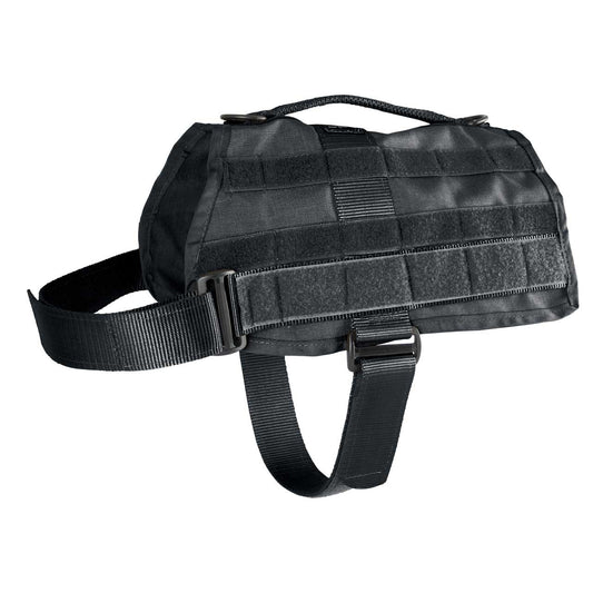 US TACTICAL MOLLE DOG VEST-BLACK : S-M