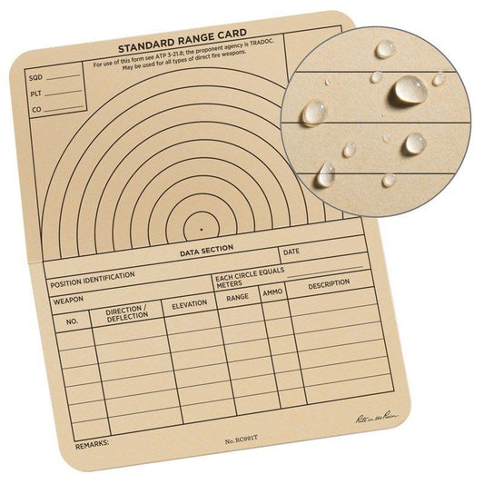 RANGE FORM CARD-COYOTE : 50-PK